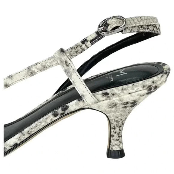 Marc Fisher Gove2 Snake Print Leather Womens Heeled Sandal Size 9.5M - Picture 11 of 15